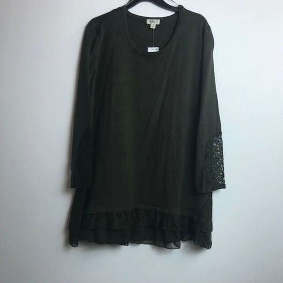 Style & Co. Sweaters - Style & Co Womens Plus 1X Evening Olive Green Long